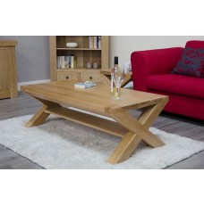 Trend Lifestyle Oak X-Leg 4 X 2 Coffee Table